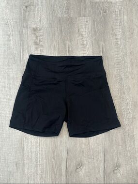 Women’s Black High-Waist Performance Shorts